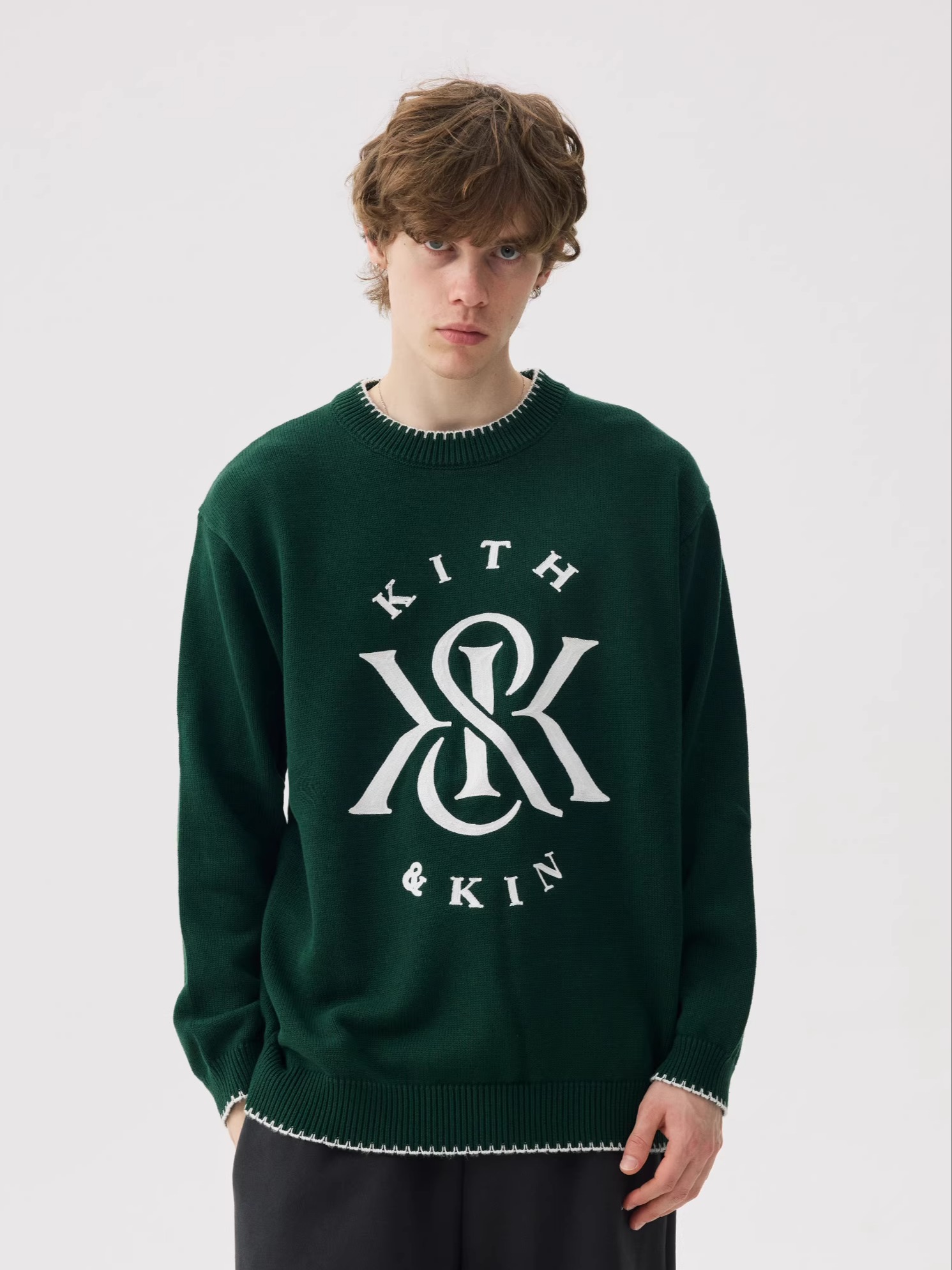 Kith Sweater Knit - سترة محبوكة فضفاضة جديدة على الطراز
