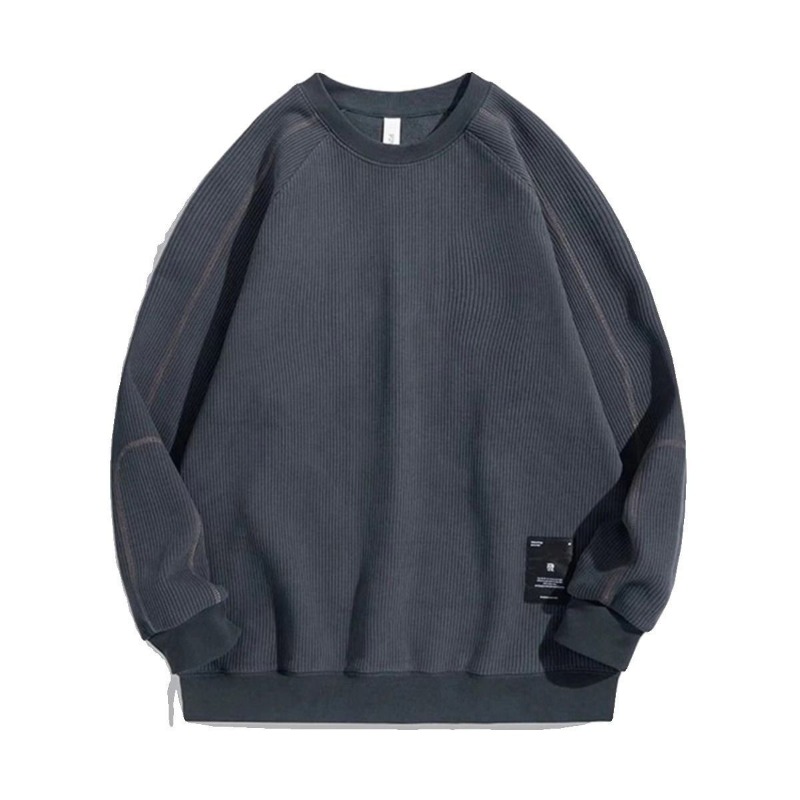 Streetwear Brand Cheap - رمادي الرياضة الرجال البلوز مكتب فضفاض