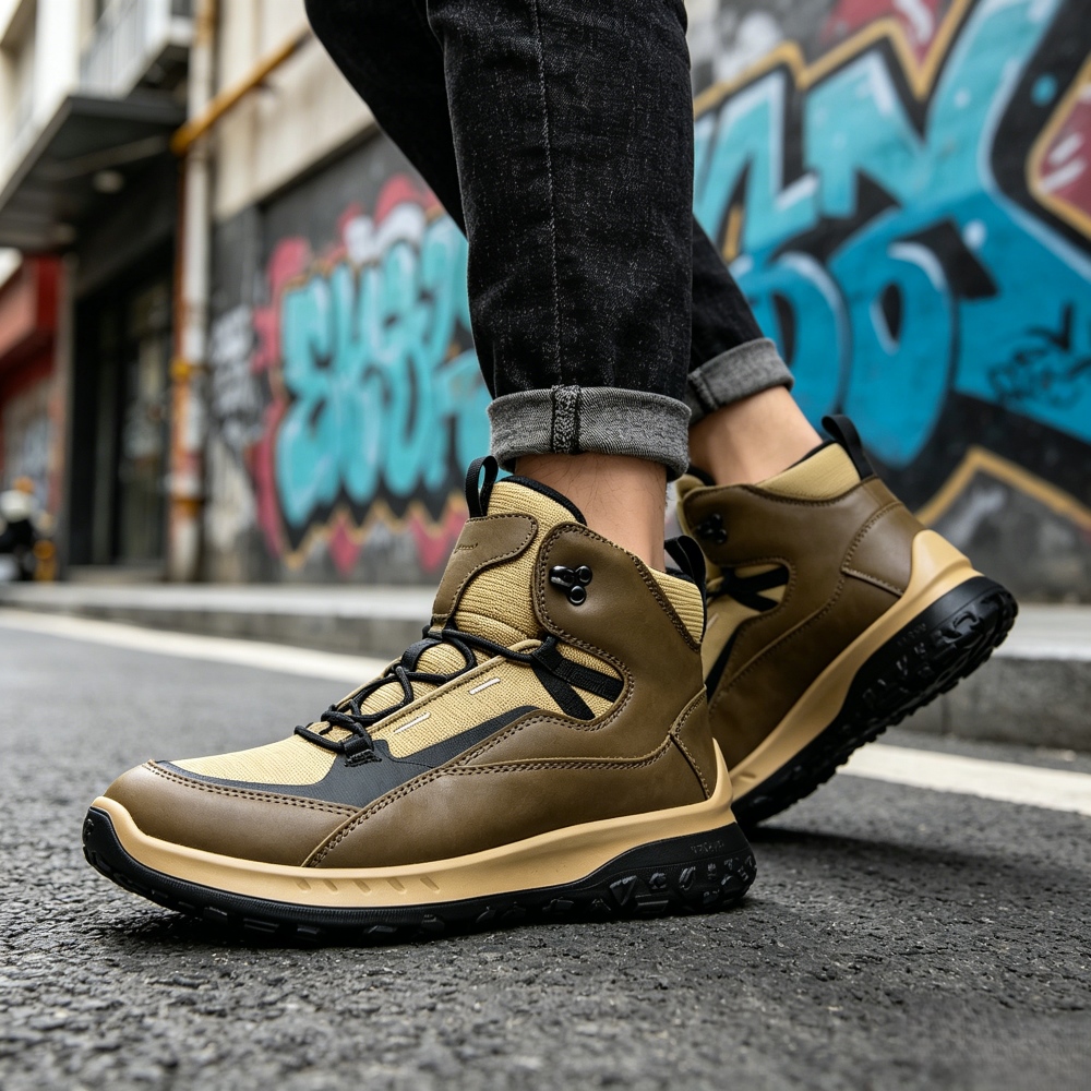 أحذية جلدية عالية الرقبة للرجا - مراجعة Streetwear Brand Designer وسعره