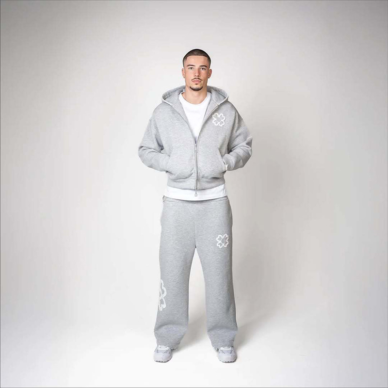 طقم هودي وبنطلون رياضي للرجال  - مراجعة Streetwear Zipper وسعره