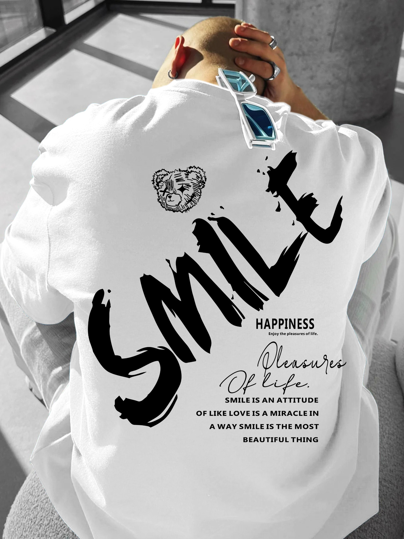 تي شيرت رجالي فضفاض بتصميم ستر - مراجعة Streetwear Brand Quotes وسعره