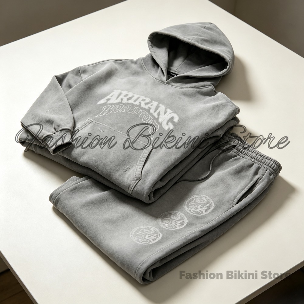 هودي ريترو جديد بلون رمادي مغس - مراجعة Streetwear Zipper وسعره