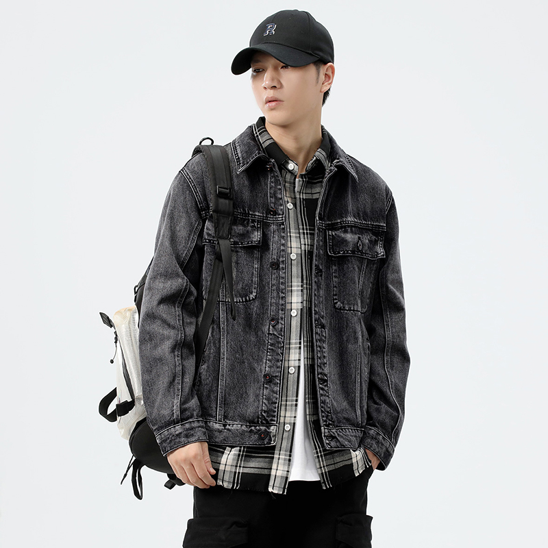 جاكيت دينيم رجالي بجيوب للعمل، - مراجعة Streetwear Brand وسعره